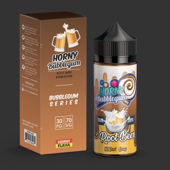 Horny Bubblegum Root Bear 100ml E Liquid By Horny Flava Vape Sight