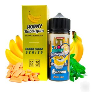 Horny Bubblegum Banana 100ml E Liquid by Horny Flava