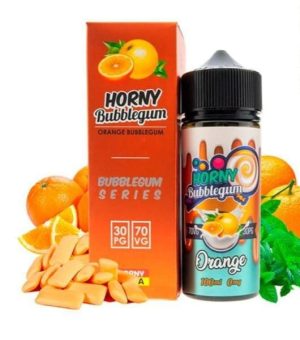 Horny Bubblegum Orange 100ml E Liquid by Horny Flava