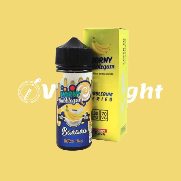 Horny Bubblegum Banana 100ml E Liquid by Horny Flava