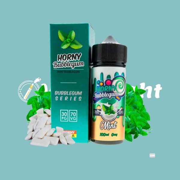 Horny Bubblegum Mint 100ml E Liquid by Horny Flava