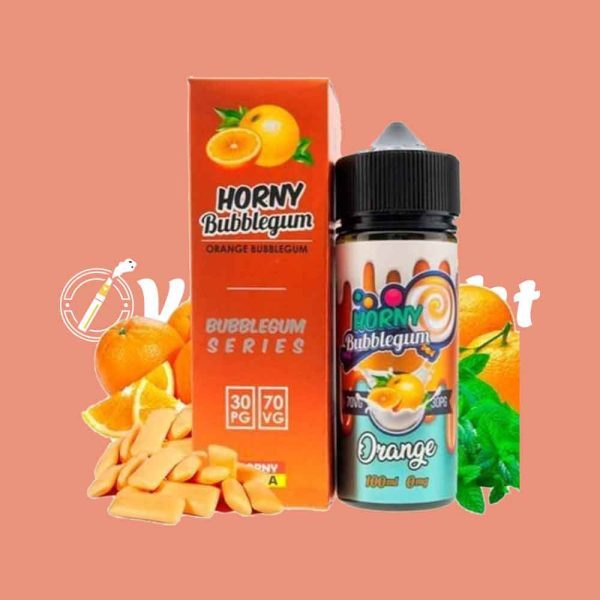 Horny Bubblegum Orange 100ml E Liquid by Horny Flava - Image 4