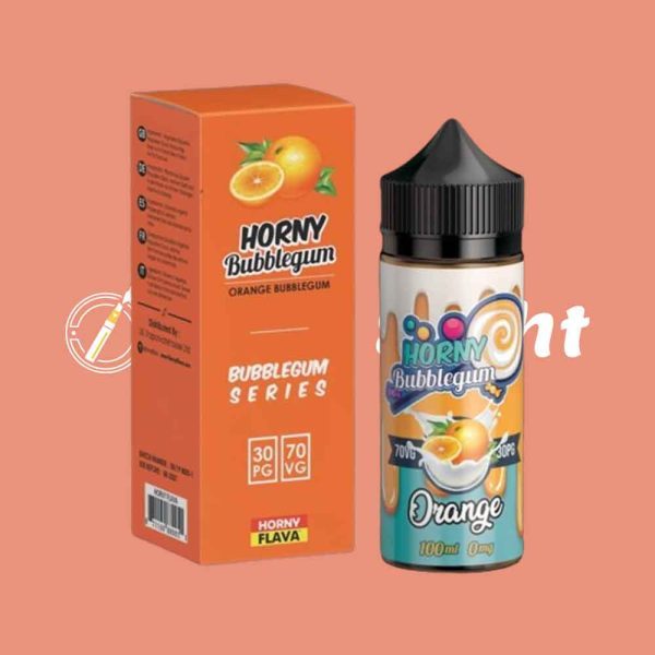 Horny Bubblegum Orange 100ml E Liquid by Horny Flava