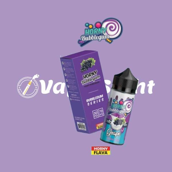 Horny Grape Bubblegum 100ml E Liquid by Horny Flava