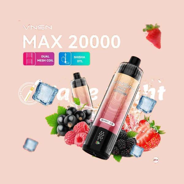 VNSN Max Shisha 20000 Puffs Disposable Vape DTL In UAE - Image 3