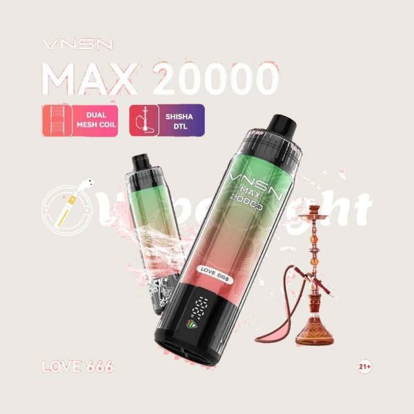 VNSN Max Shisha 20000 Puffs Disposable Vape DTL In UAE - Image 9